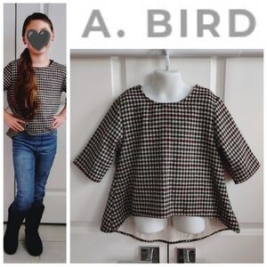 A. Bird Gingham Blouse (Boutique Brand)